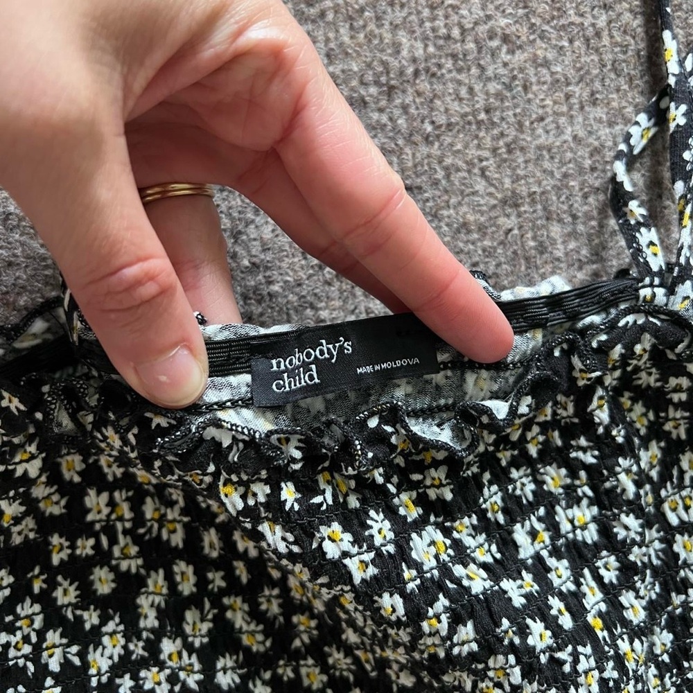Nobody's Child Wide Leg Floral Pattern Spaghetti Strap Jumpsuit Romper Women’s 2 - Picture 3 of 8